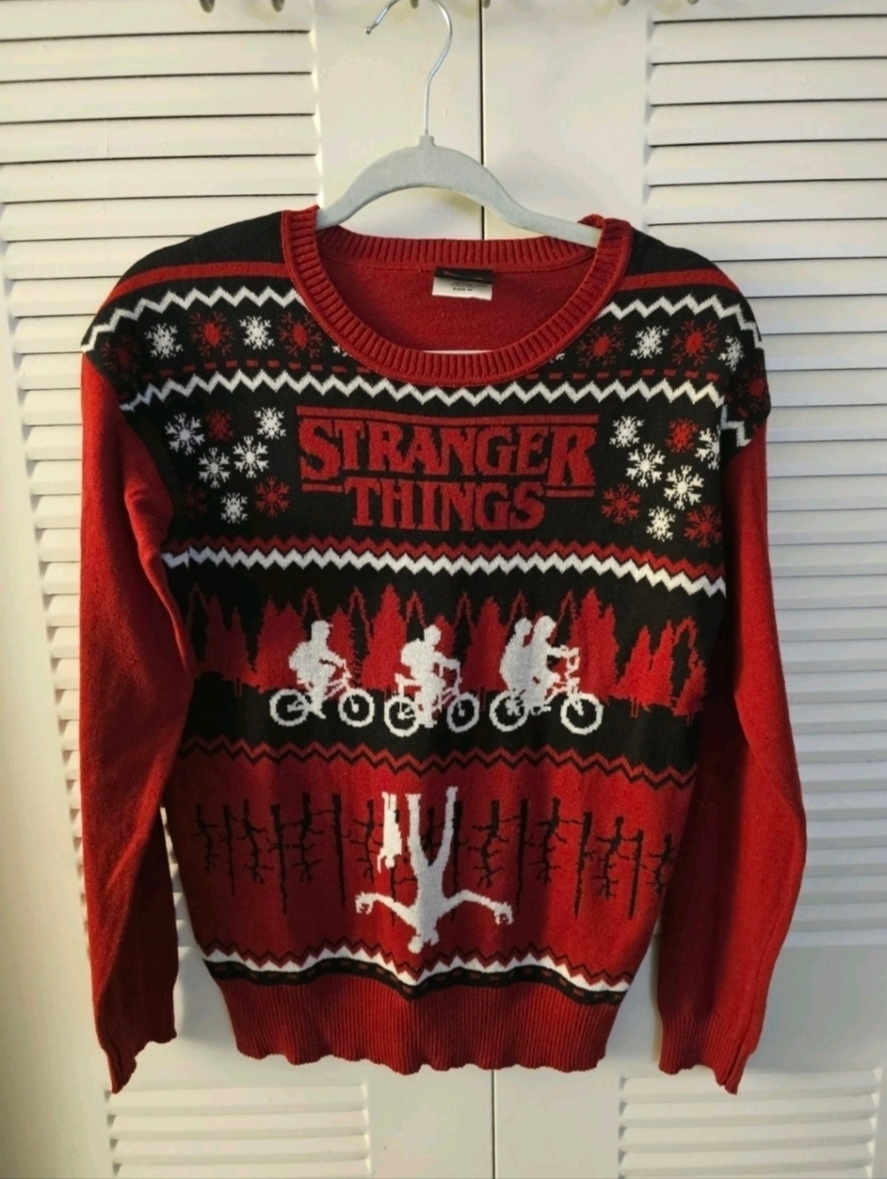 Stranger Things Graphic Holiday Sweater - Medium